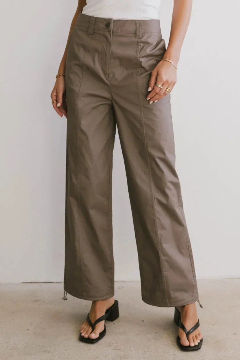Pants | All Bottoms>Bohme Frank and Oak Emma Wide Leg Pant in Mauve