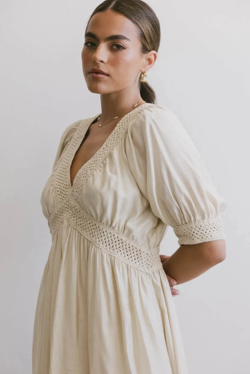 Dresses | Mini Dresses>Bohme Lorna Mini Dress in Natural