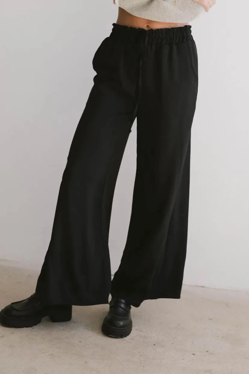 Pants | All Bottoms>Bohme Mina Wide Leg Pants in Black